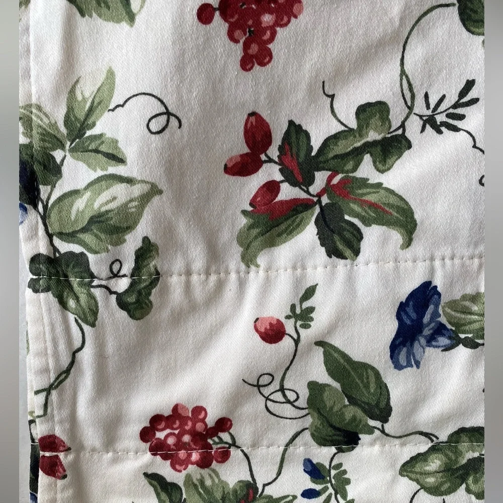Vintage Waverly Orchard Trail Set Of 2 Curtains Valances Scalloped Cottage‎ Core